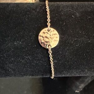 Pura Vida Rose Gold Hammered Disc Bracelet